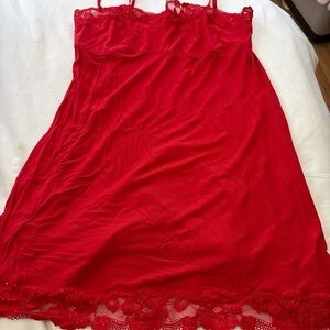 Victoria's Secret Red Lace Chemise